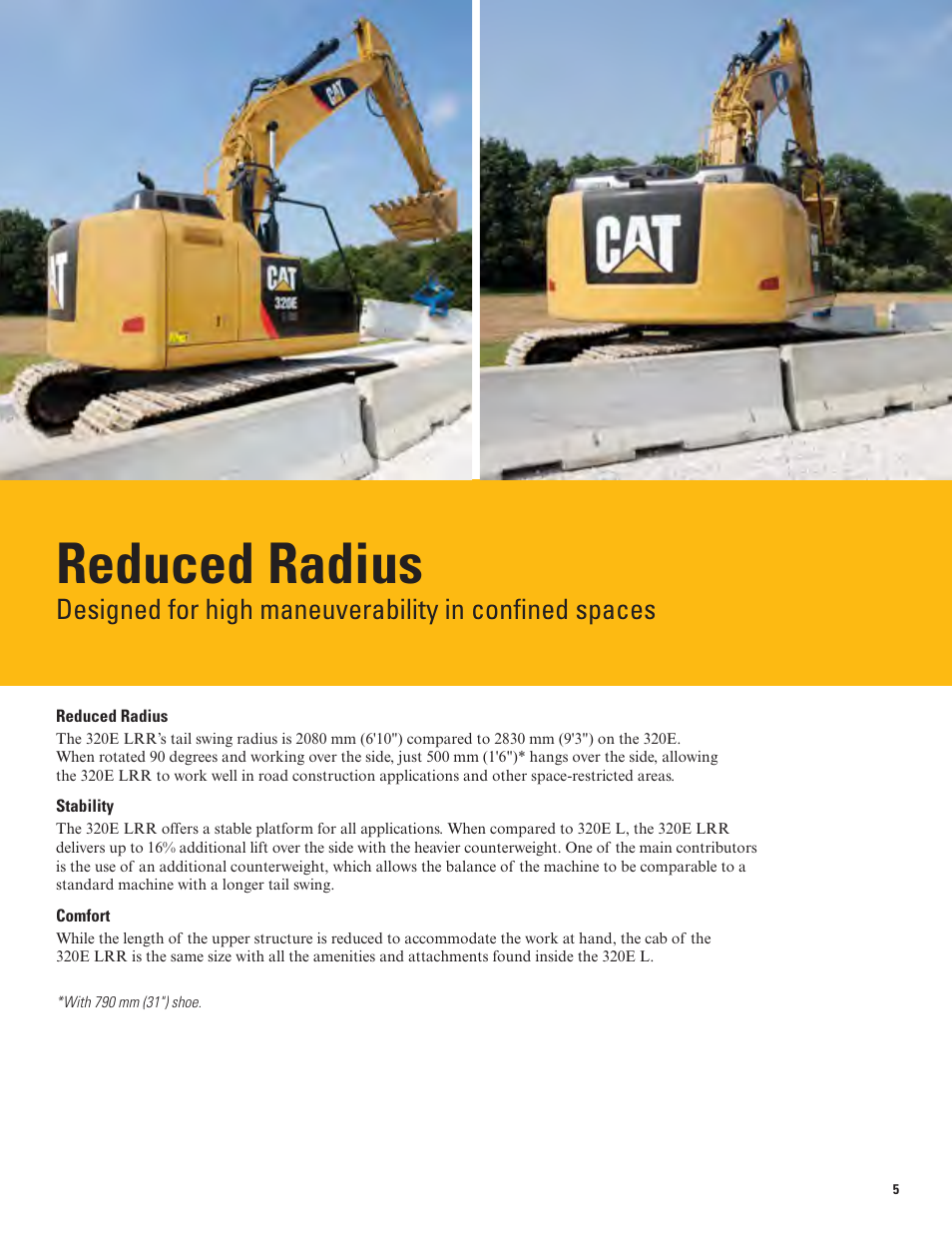 Reduced radius | Milton CAT 320E LRR User Manual | Page 5 / 28