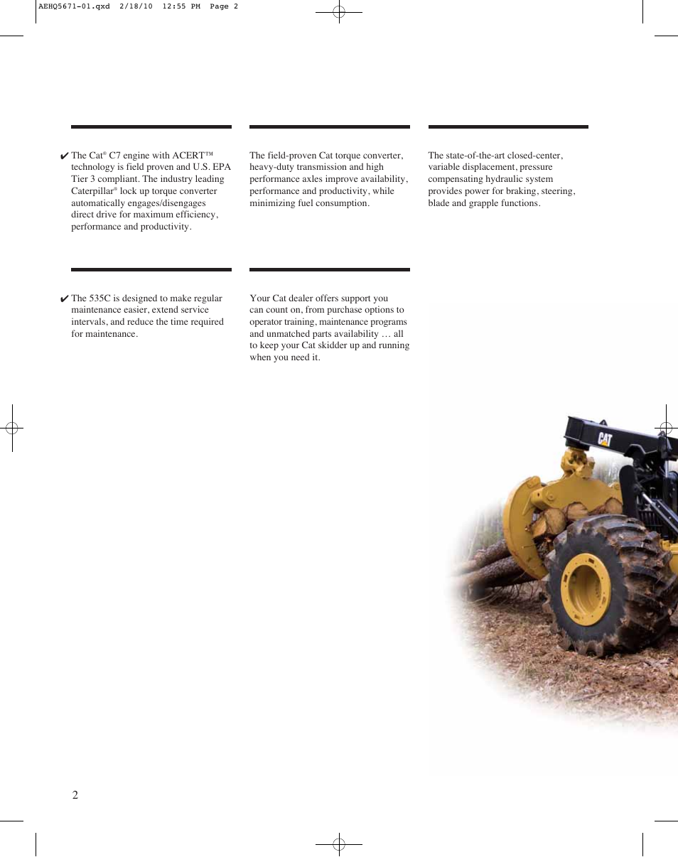 535c wheel skidder | Milton CAT 535C User Manual | Page 2 / 20