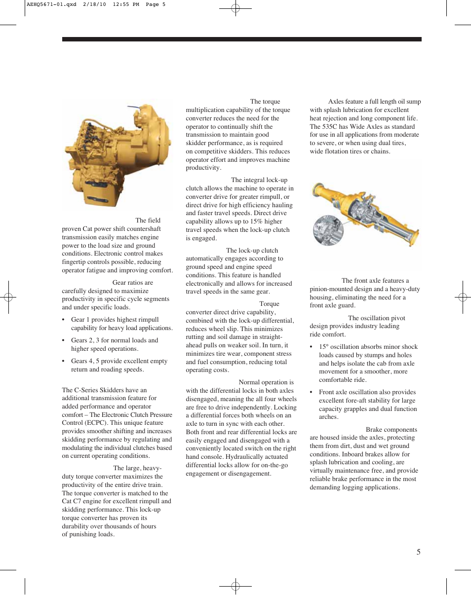 Power train | Milton CAT 535C User Manual | Page 5 / 20