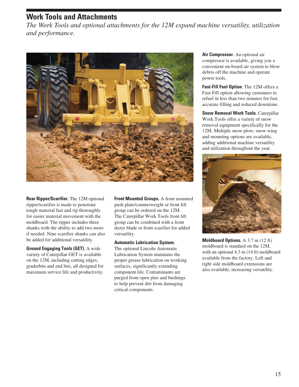 Work tools and attachments | Milton CAT 12M User Manual | Page 15 / 28