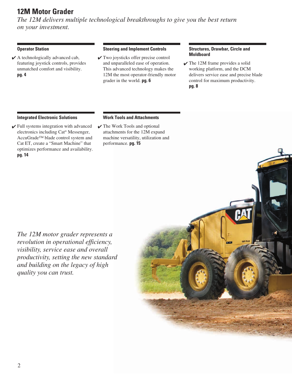 12m motor grader | Milton CAT 12M User Manual | Page 2 / 28