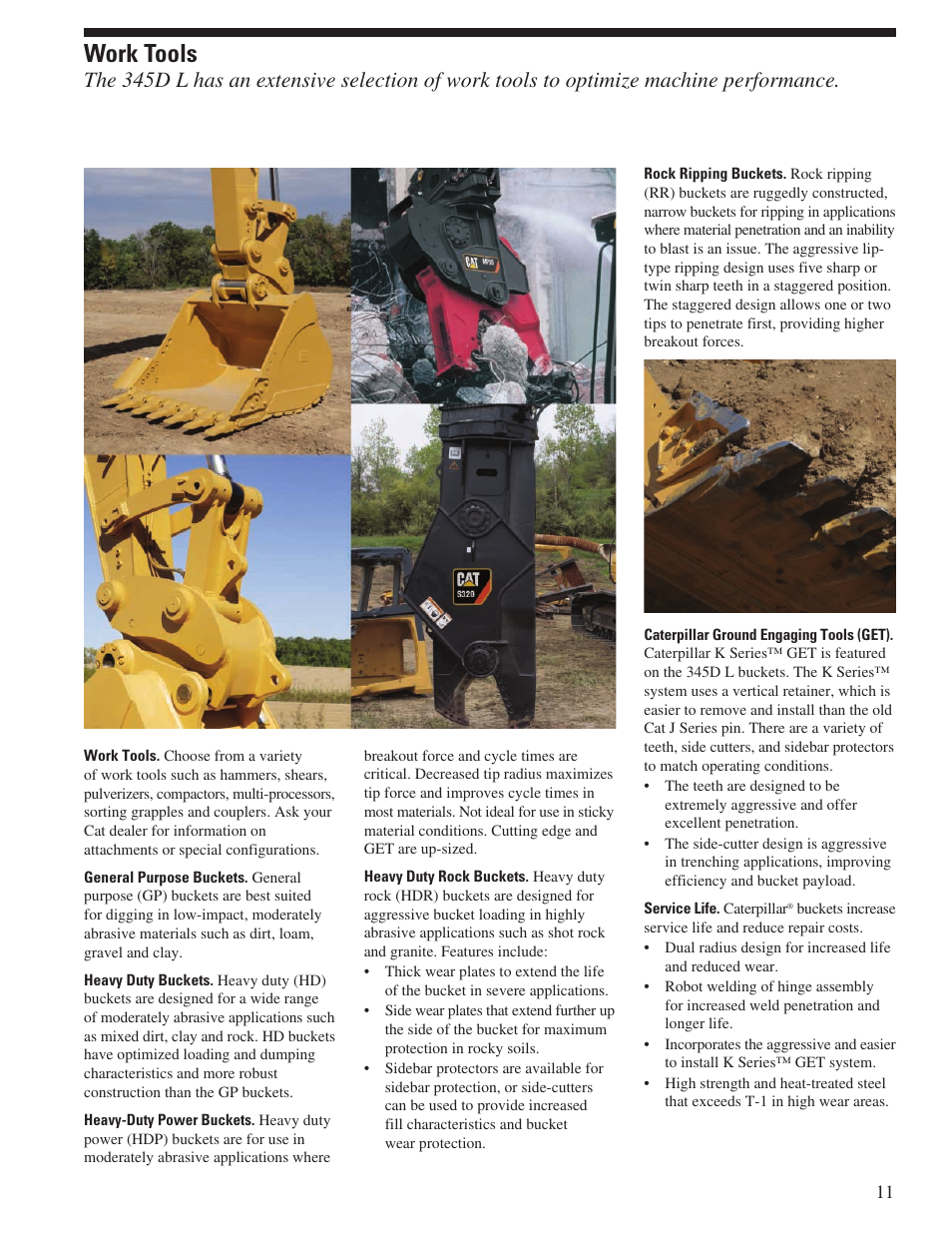 Work tools | Milton CAT 345D L User Manual | Page 11 / 36