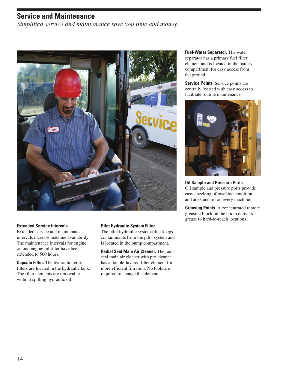 Service and maintenance | Milton CAT 345D L User Manual | Page 14 / 36