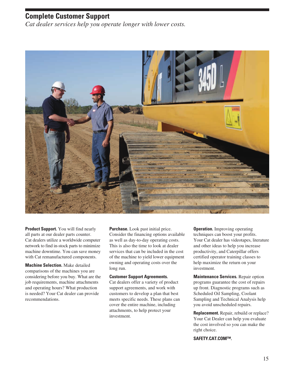 Complete customer support | Milton CAT 345D L User Manual | Page 15 / 36