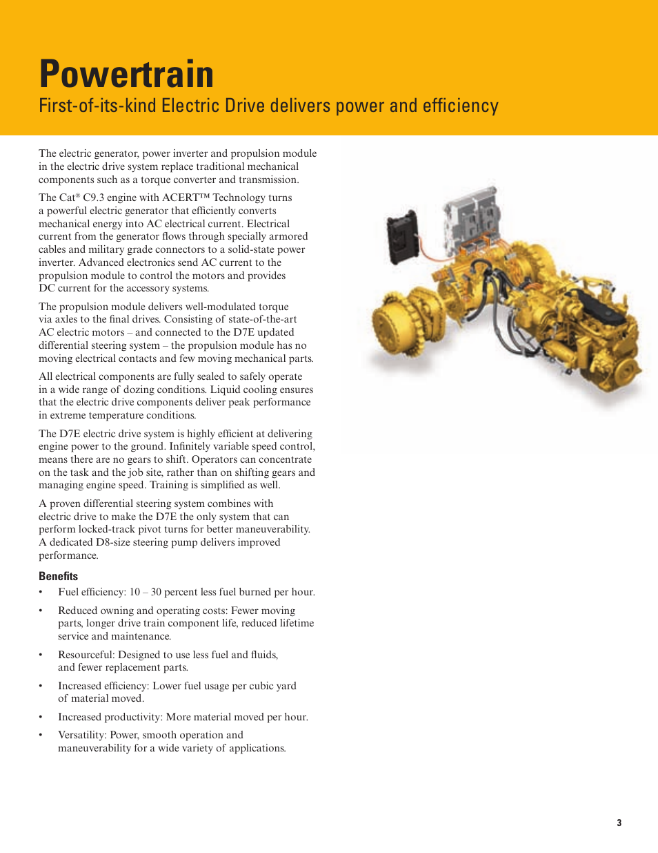 Powertrain | Milton CAT D7E Tier 4 Interim-Stage IIIB User Manual | Page 3 / 16