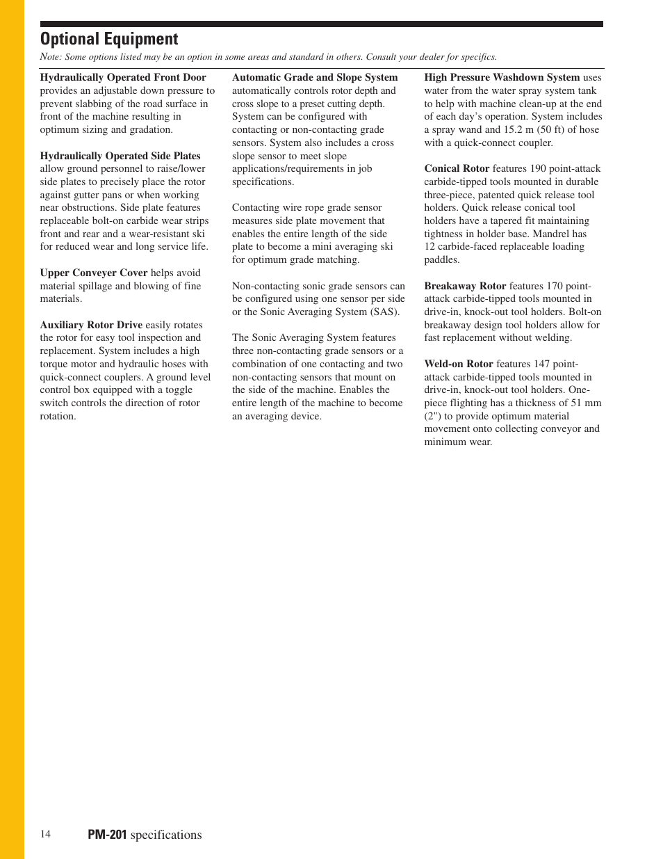 Optional equipment | Milton CAT PM 201 User Manual | Page 14 / 16