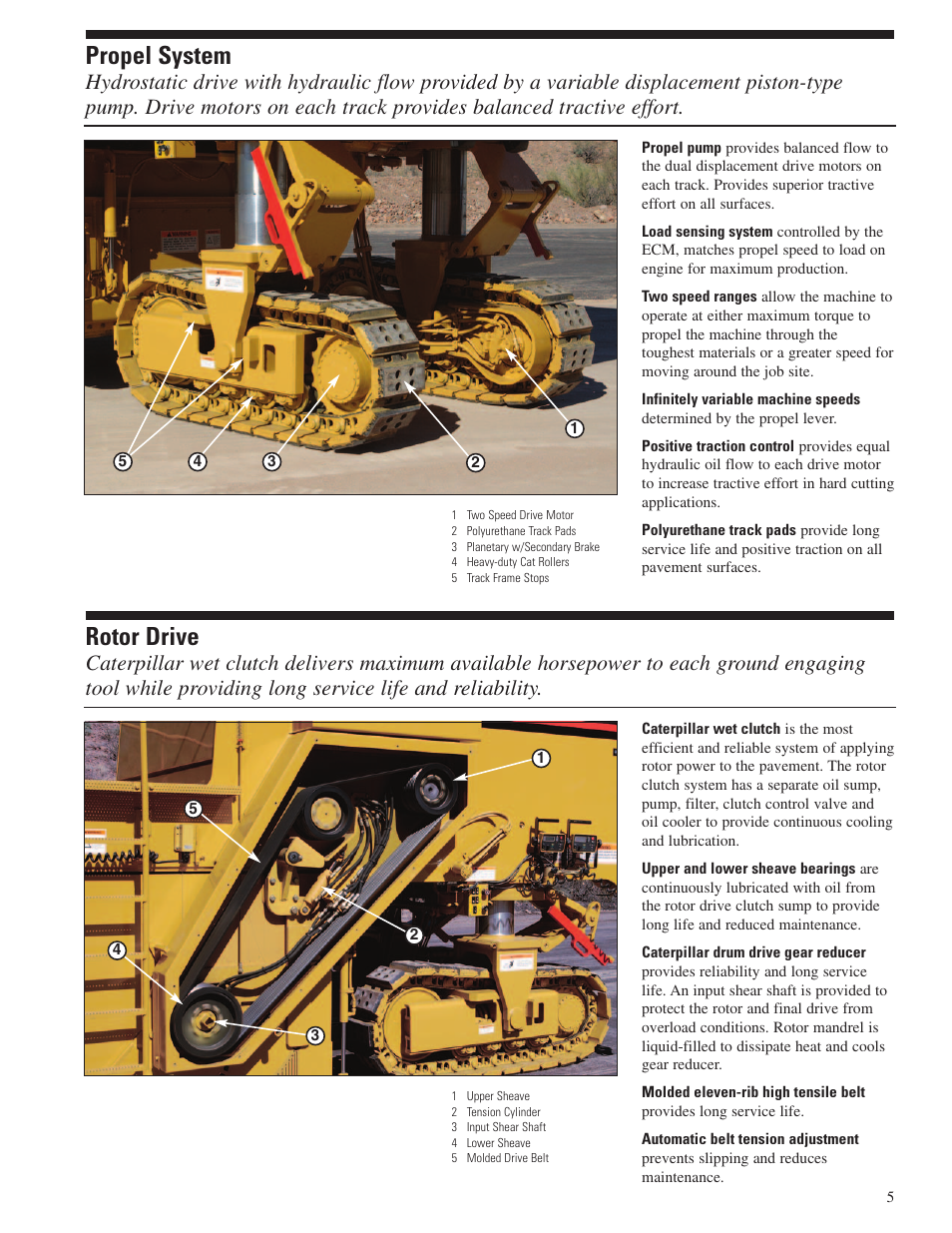 Propel system, Rotor drive | Milton CAT PM 201 User Manual | Page 5 / 16