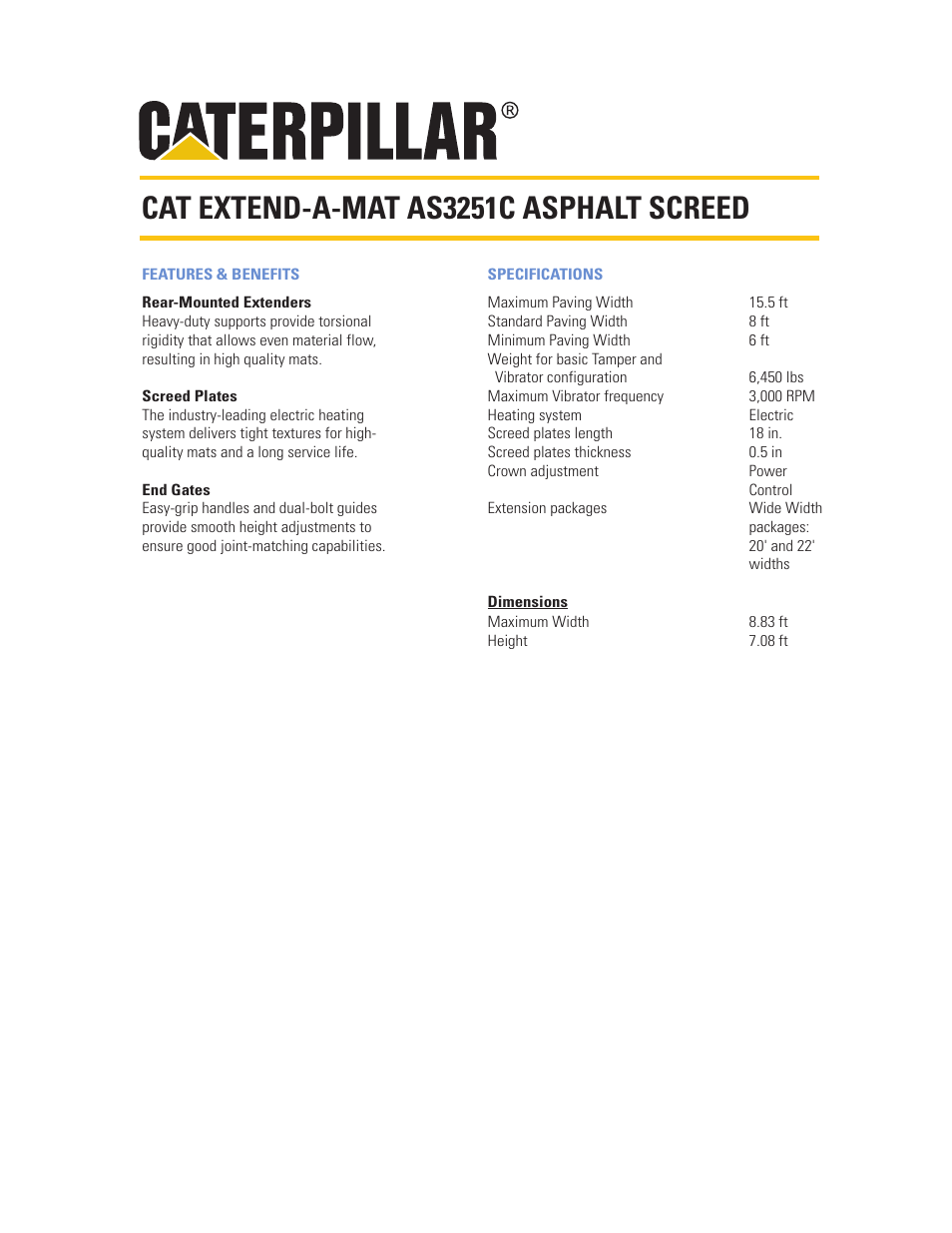 Milton CAT AS3251C Extend-A-Mat User Manual | 1 page