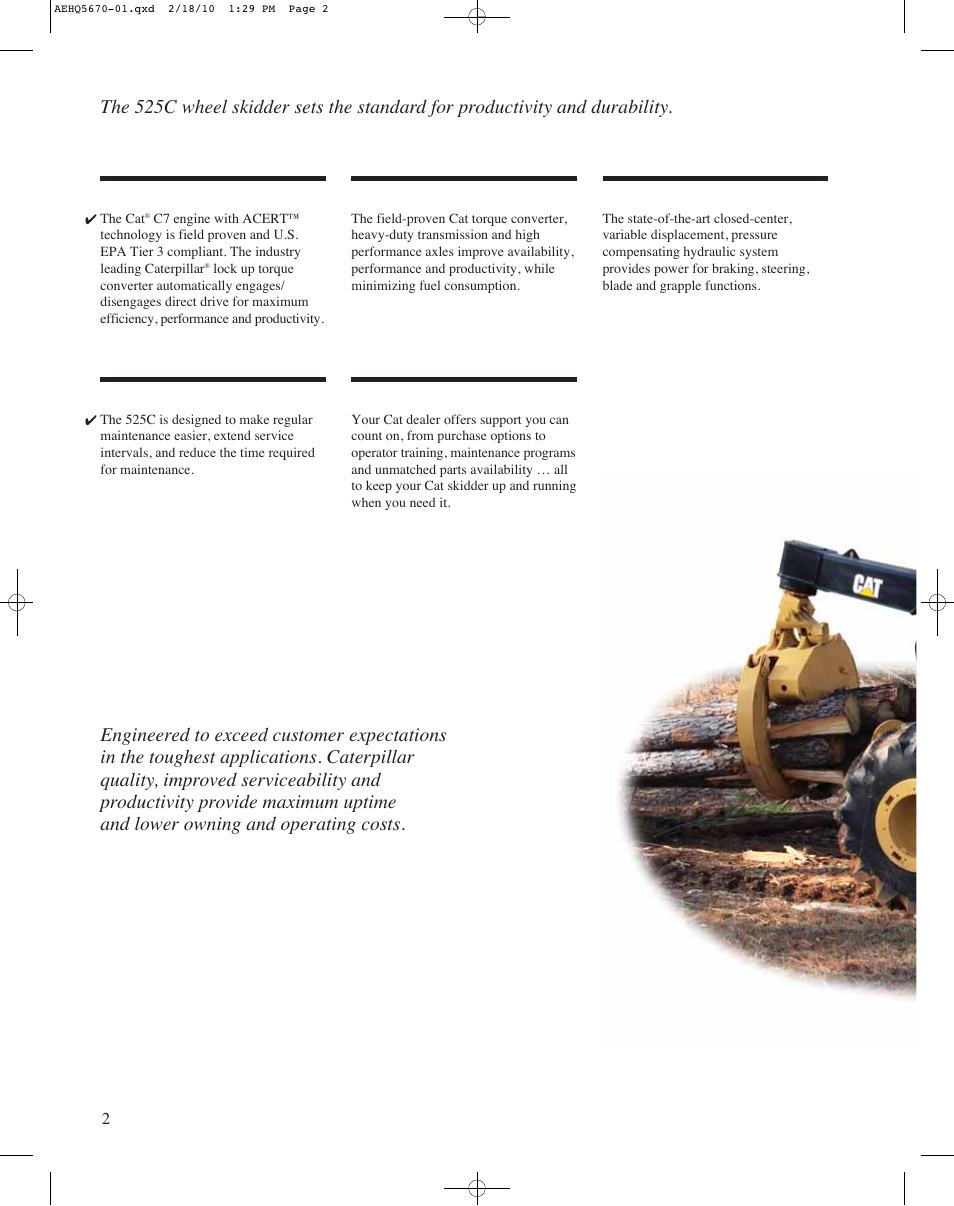 525c wheel skidder | Milton CAT 525C User Manual | Page 2 / 20