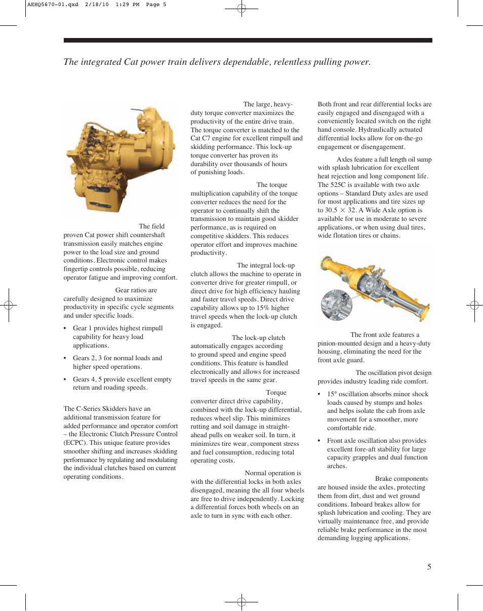 Power train | Milton CAT 525C User Manual | Page 5 / 20