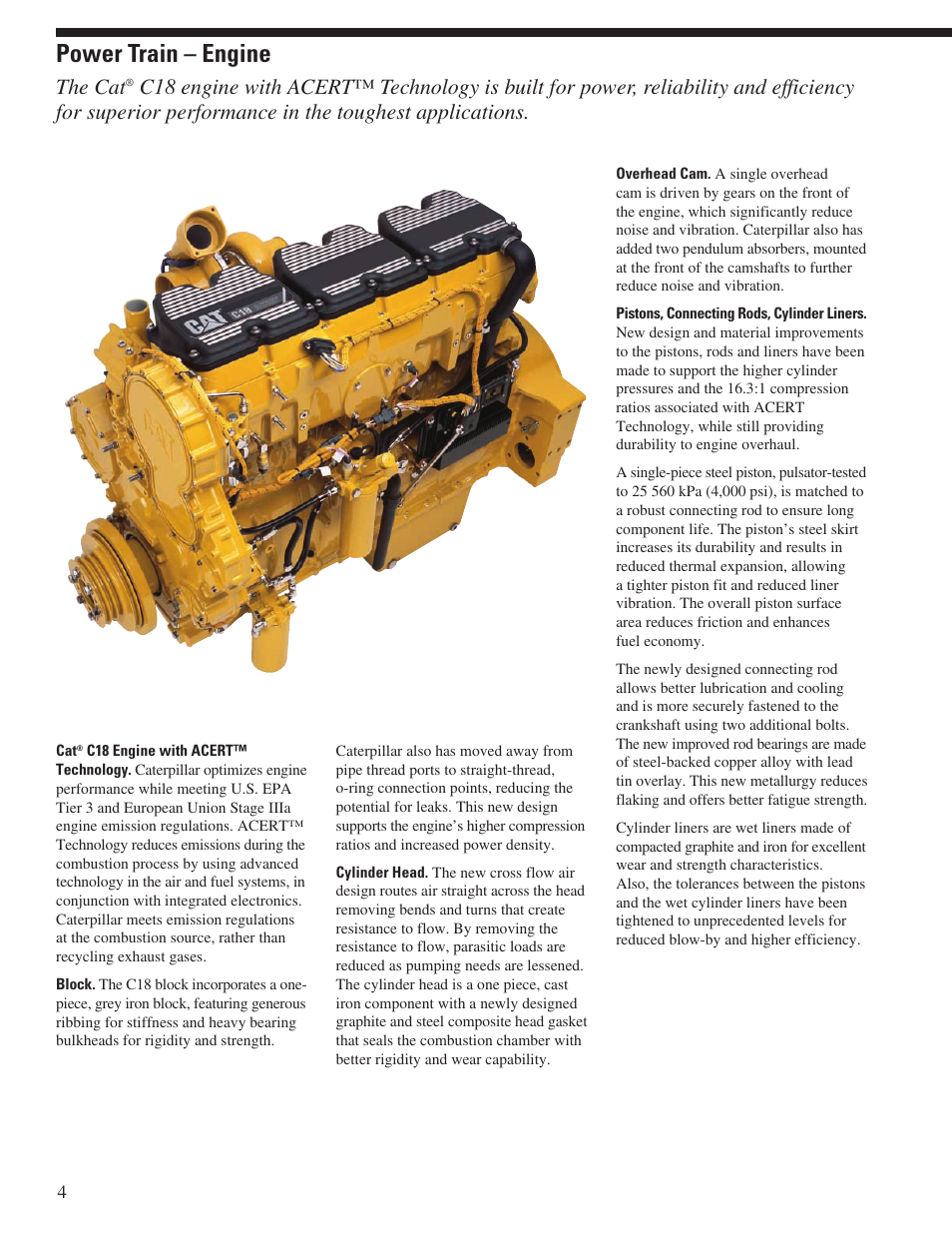 Power train – engine, The cat | Milton CAT 772 User Manual | Page 4 / 32