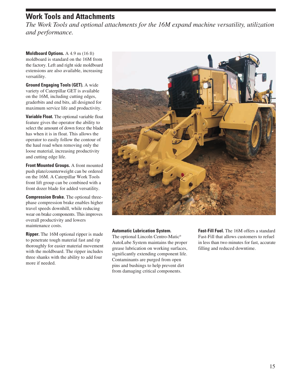 Work tools and attachments | Milton CAT 16M User Manual | Page 15 / 28