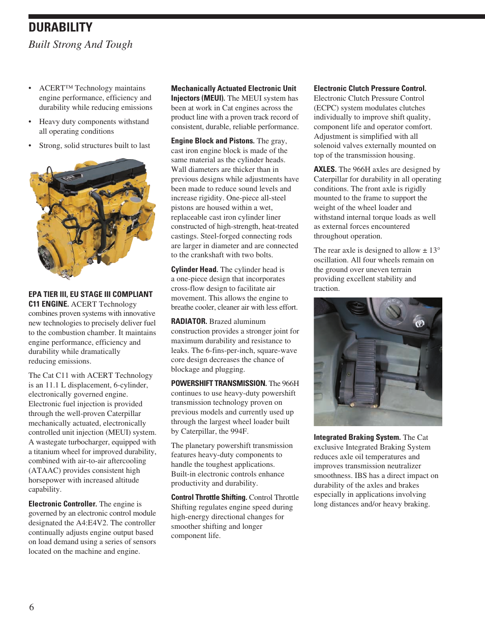 Durability, Built strong and tough | Milton CAT 966H User Manual | Page 6 / 28