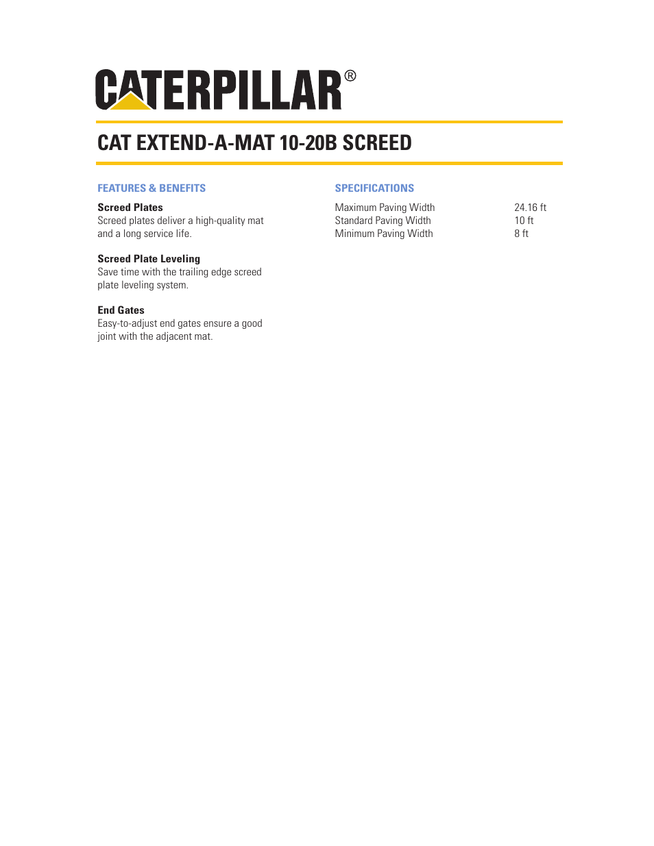 Milton CAT Extend-A-Mat 10-20B User Manual | 1 page