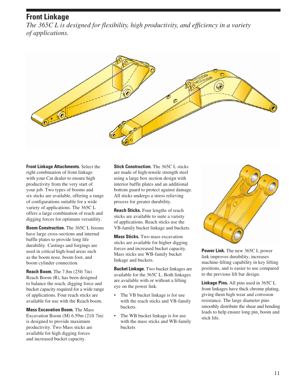 Front linkage | Milton CAT 365C L User Manual | Page 11 / 28