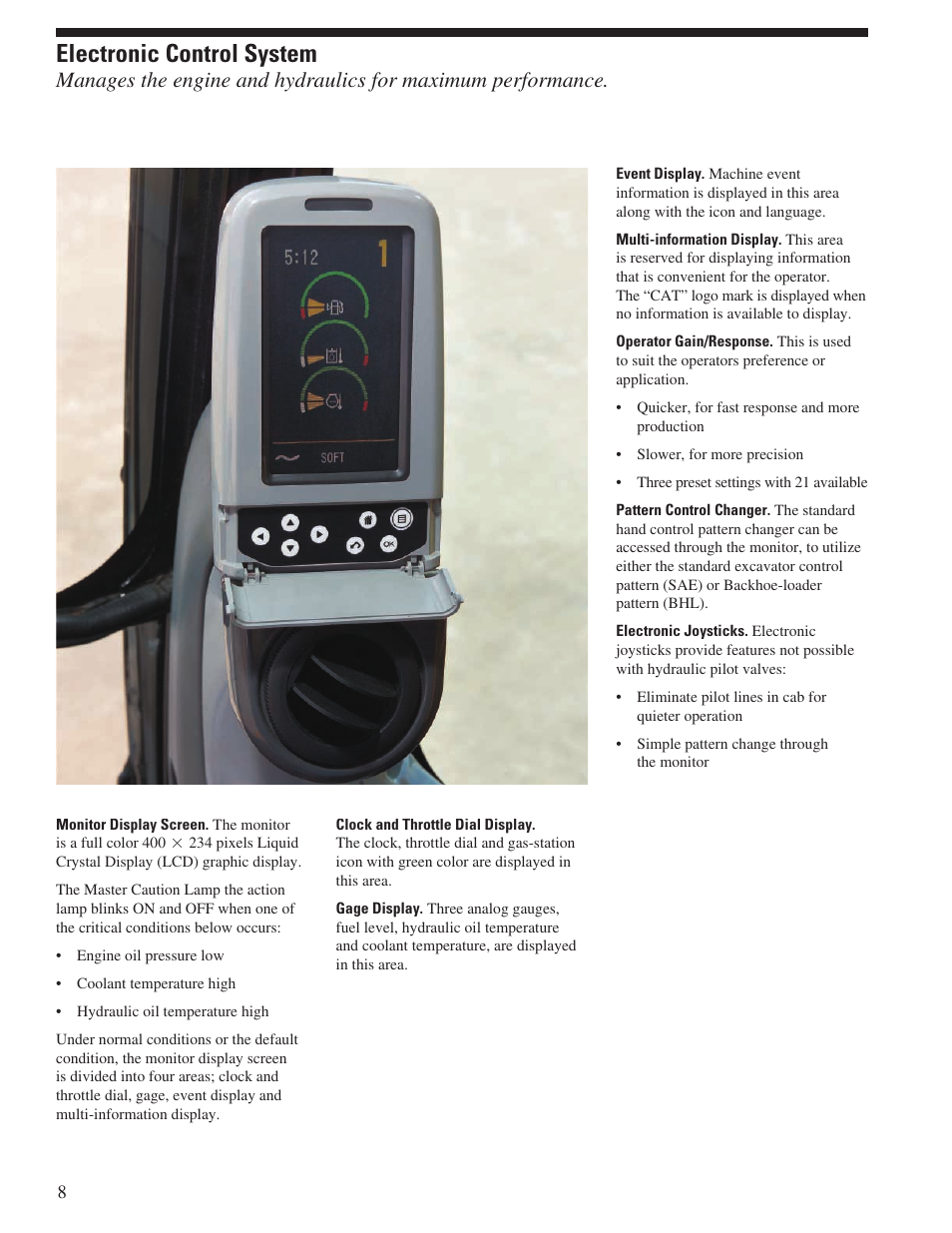 Electronic control system | Milton CAT 365C L User Manual | Page 8 / 28