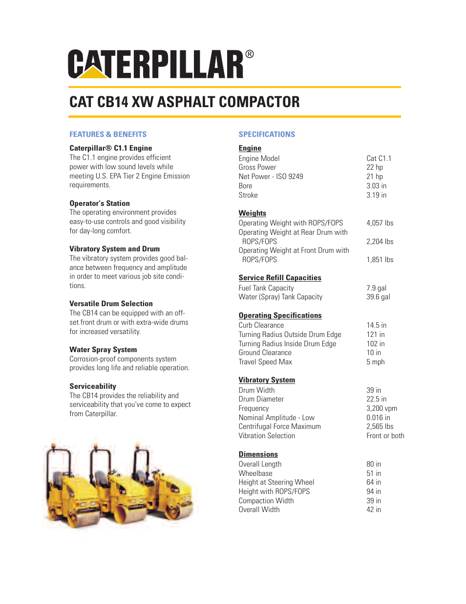 Milton CAT CB14 XW User Manual | 1 page