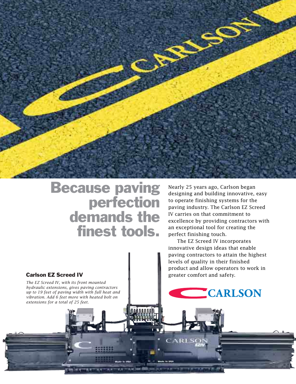 Milton CAT Carlon EZ Screed IV Series User Manual | 2 pages