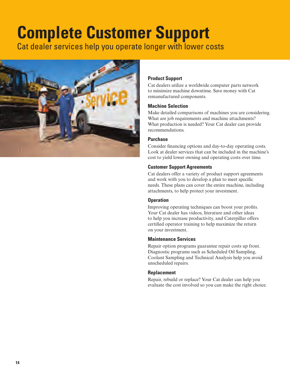 Complete customer support | Milton CAT 374D L User Manual | Page 14 / 28