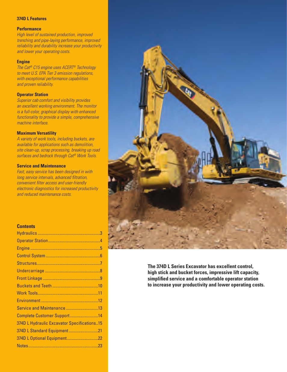 374d l features | Milton CAT 374D L User Manual | Page 2 / 28