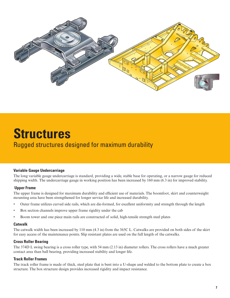Structures, Rugged structures designed for maximum durability | Milton CAT 374D L User Manual | Page 7 / 28