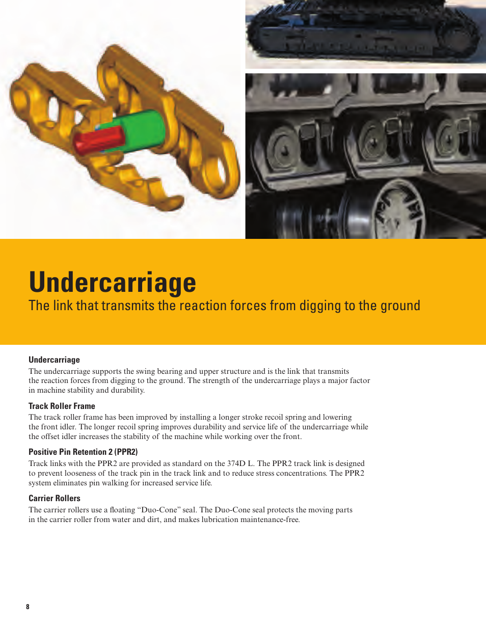 Undercarriage | Milton CAT 374D L User Manual | Page 8 / 28