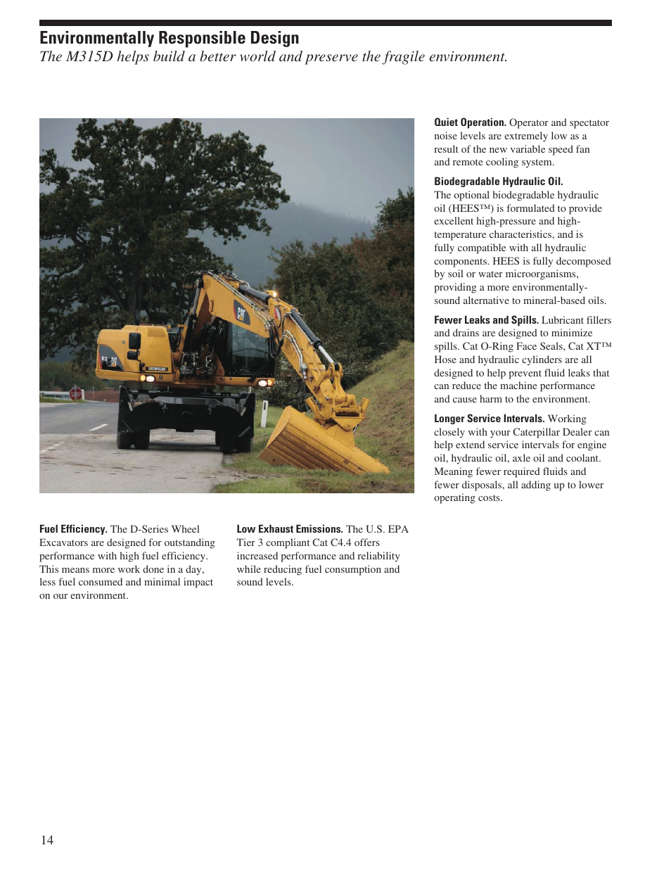 Environmentally responsible design | Milton CAT M315D User Manual | Page 14 / 36