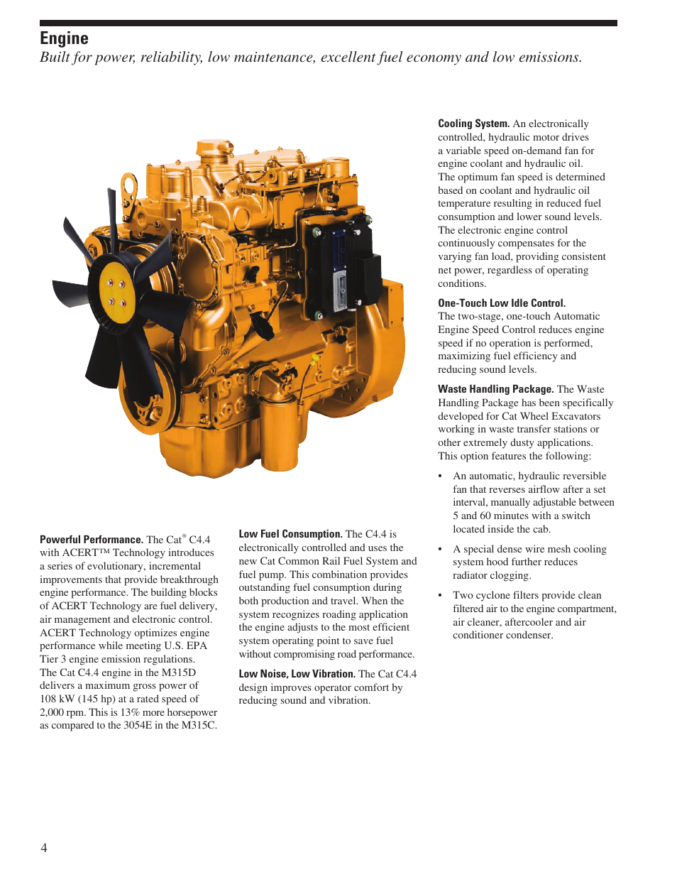 Engine | Milton CAT M315D User Manual | Page 4 / 36