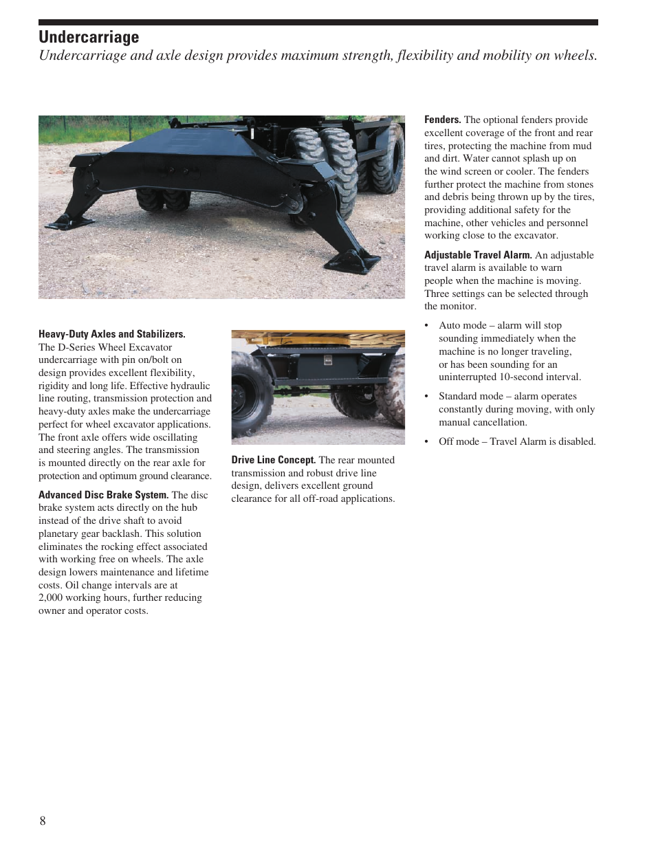 Undercarriage | Milton CAT M315D User Manual | Page 8 / 36