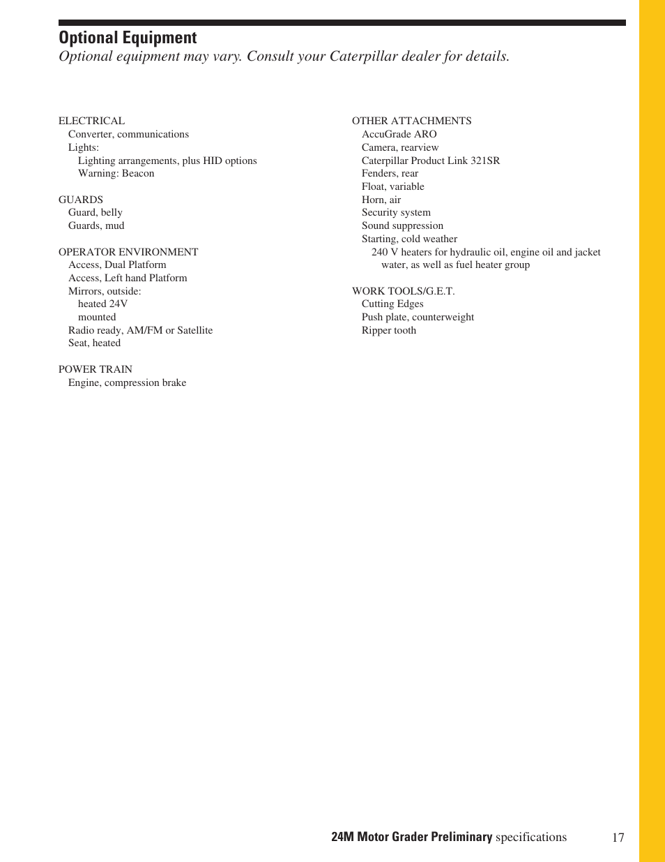 Optional equipment | Milton CAT 24M User Manual | Page 17 / 20