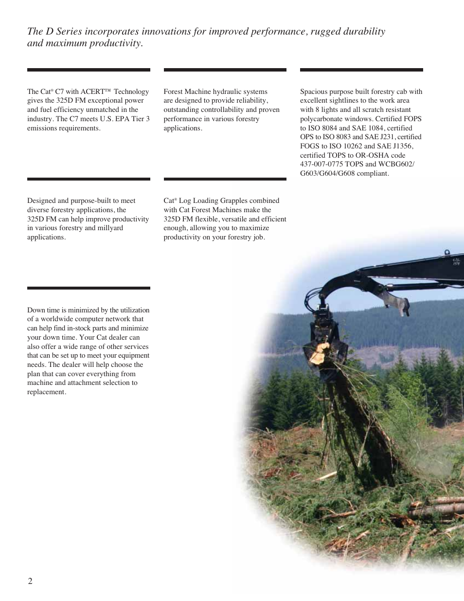 325d fm forest machine | Milton CAT 325D FM User Manual | Page 2 / 24