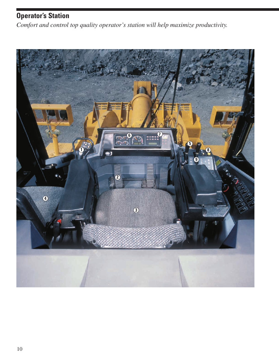 Operator’s station | Milton CAT 990H User Manual | Page 10 / 28