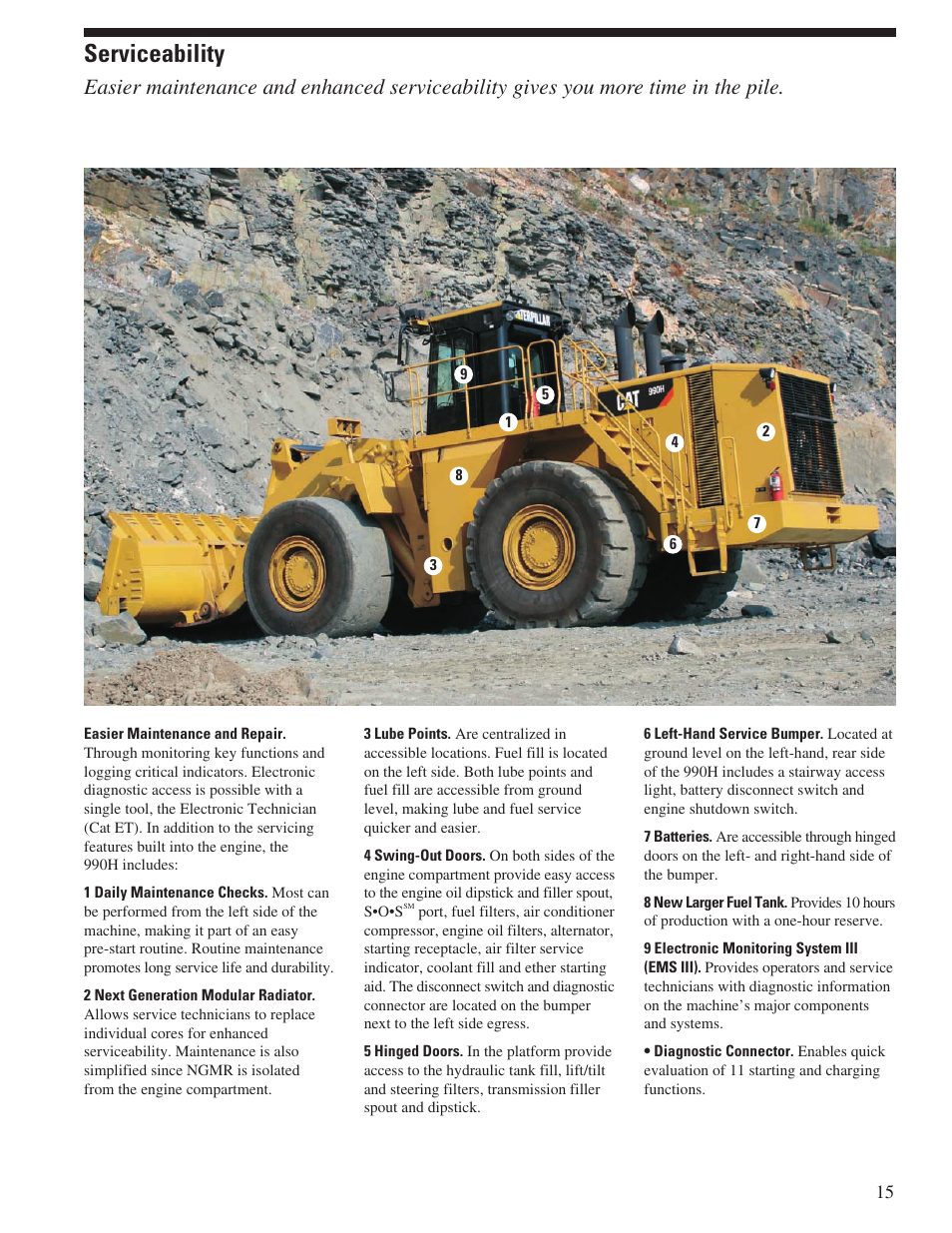 Serviceability | Milton CAT 990H User Manual | Page 15 / 28