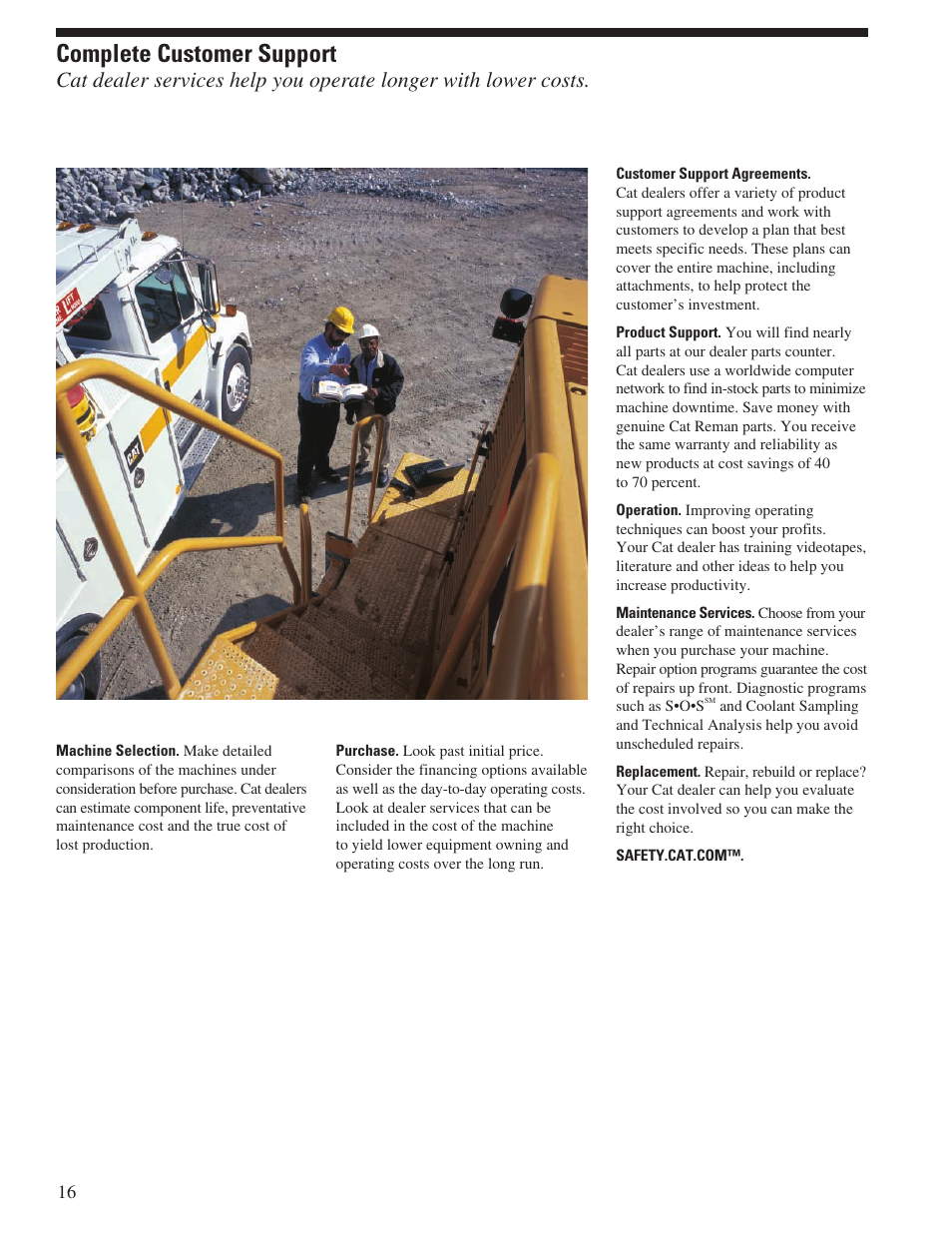 Complete customer support | Milton CAT 990H User Manual | Page 16 / 28