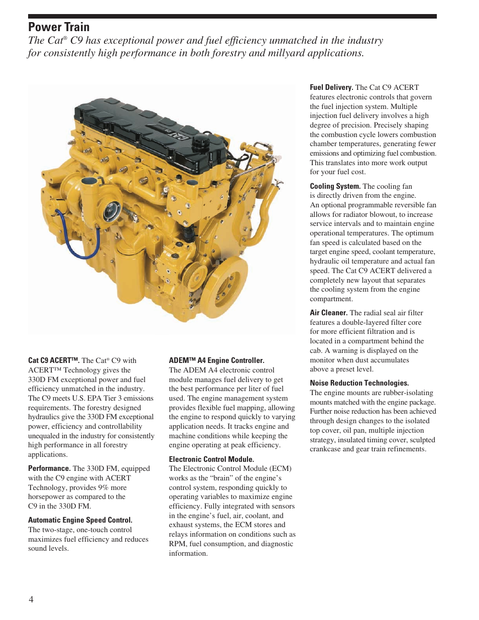Power train, The cat | Milton CAT 330D FM User Manual | Page 4 / 24