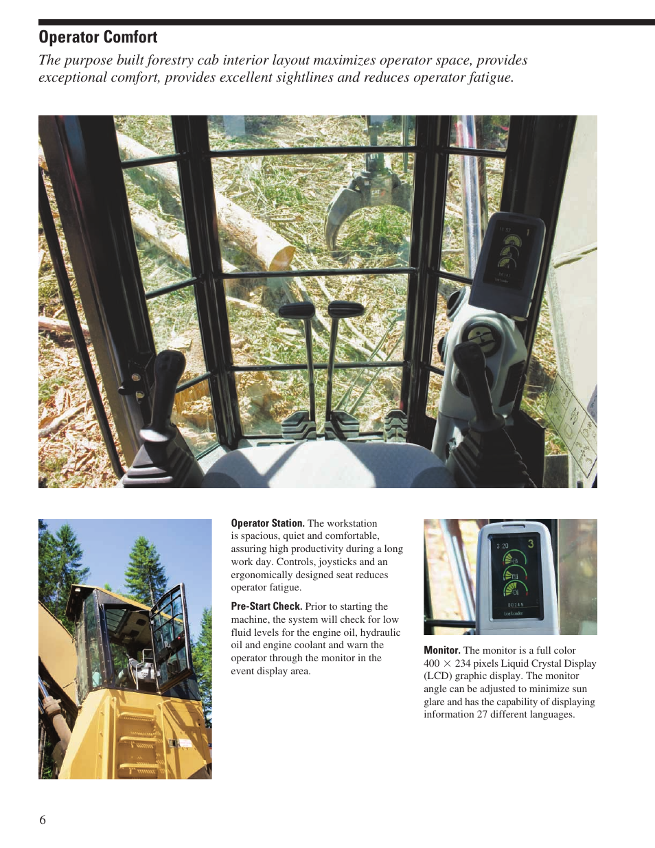 Operator comfort | Milton CAT 330D FM User Manual | Page 6 / 24