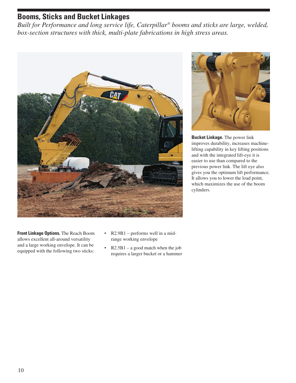Booms, sticks and bucket linkages | Milton CAT 321 D LCR User Manual | Page 10 / 28