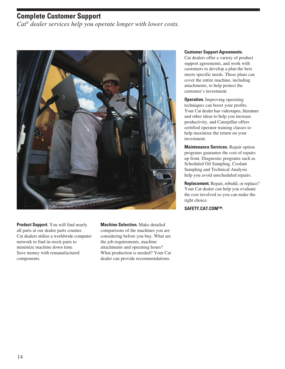 Complete customer support | Milton CAT 321 D LCR User Manual | Page 14 / 28