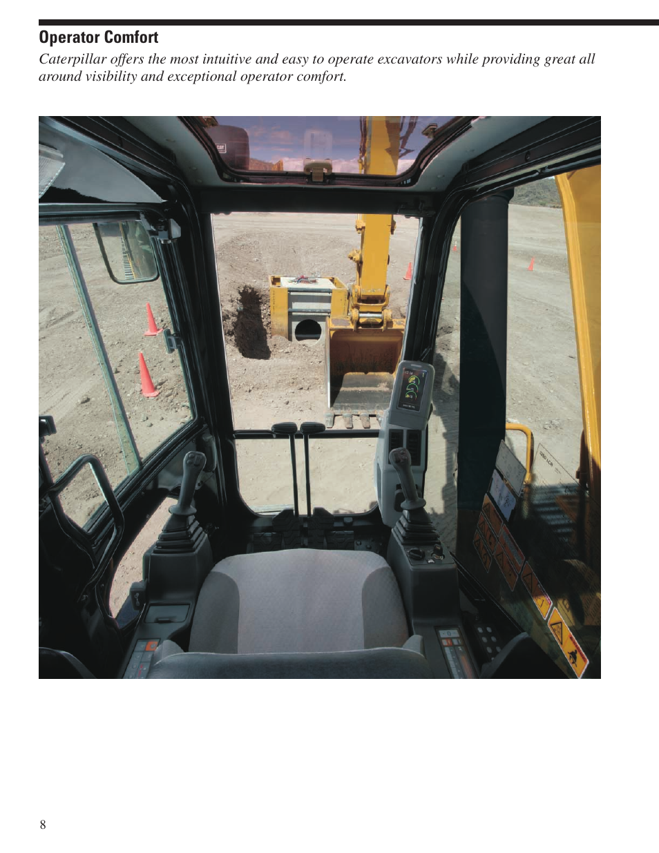 Operator comfort | Milton CAT 321 D LCR User Manual | Page 8 / 28