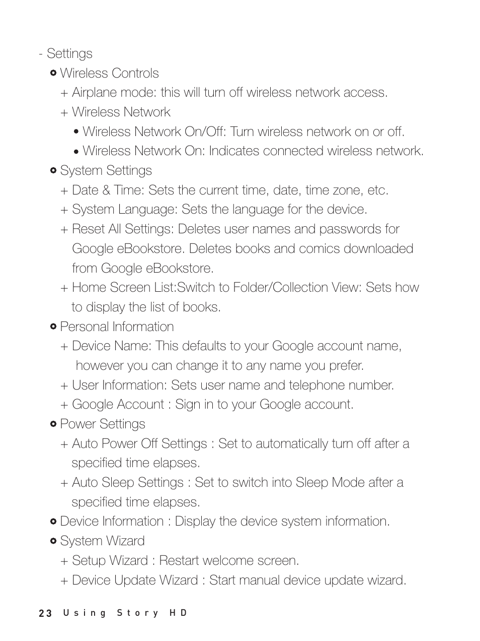 iRiver Story HD User Manual | Page 23 / 40
