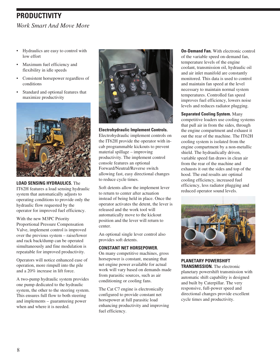 Productivity, Work smart and move more | Milton CAT IT62H User Manual | Page 8 / 28