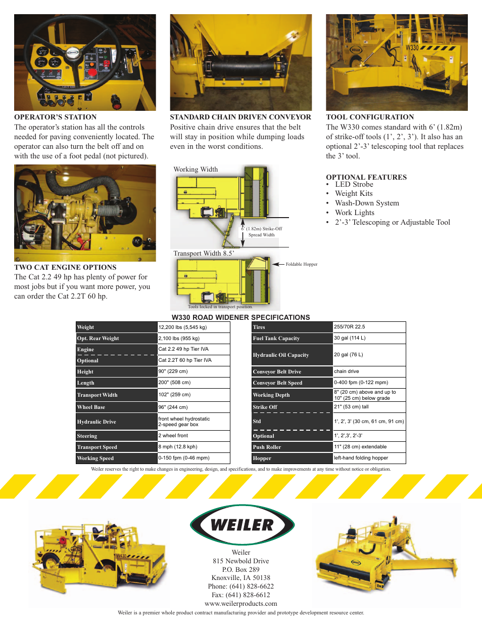 Milton CAT Weiler W330 User Manual | Page 2 / 2