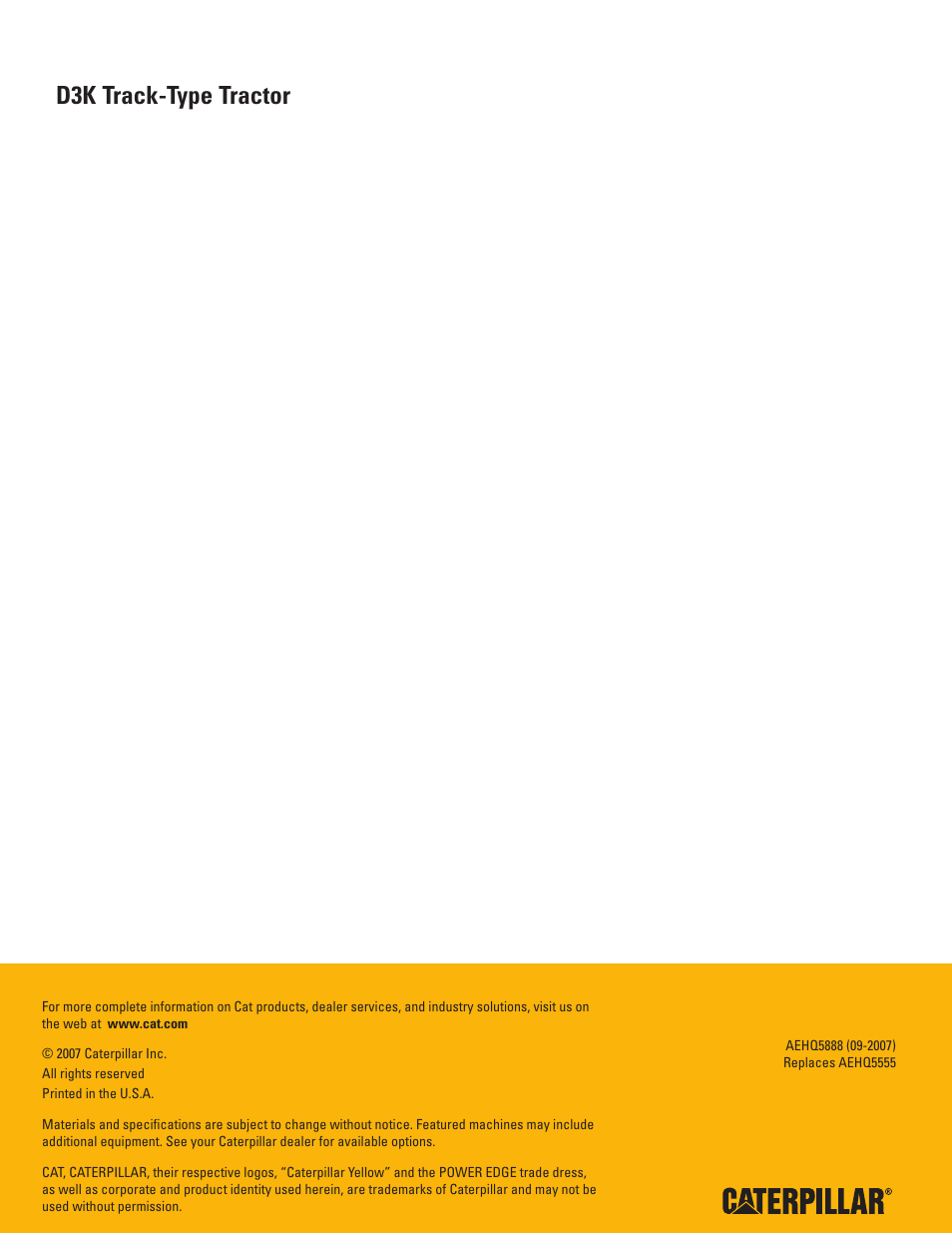 D3k track-type tractor | Milton CAT D3K User Manual | Page 16 / 16