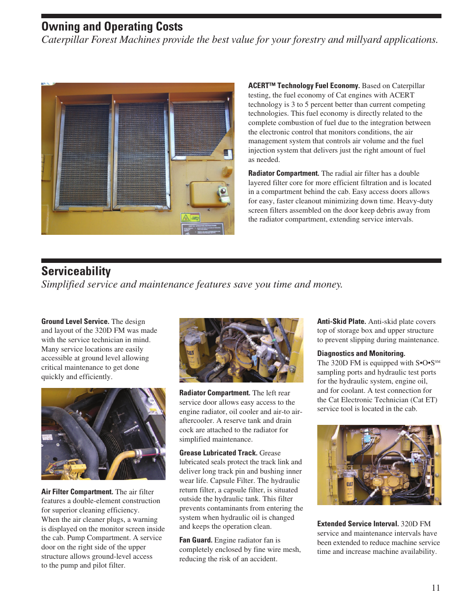Owning and operating costs, Serviceability | Milton CAT 320D FM User Manual | Page 11 / 20