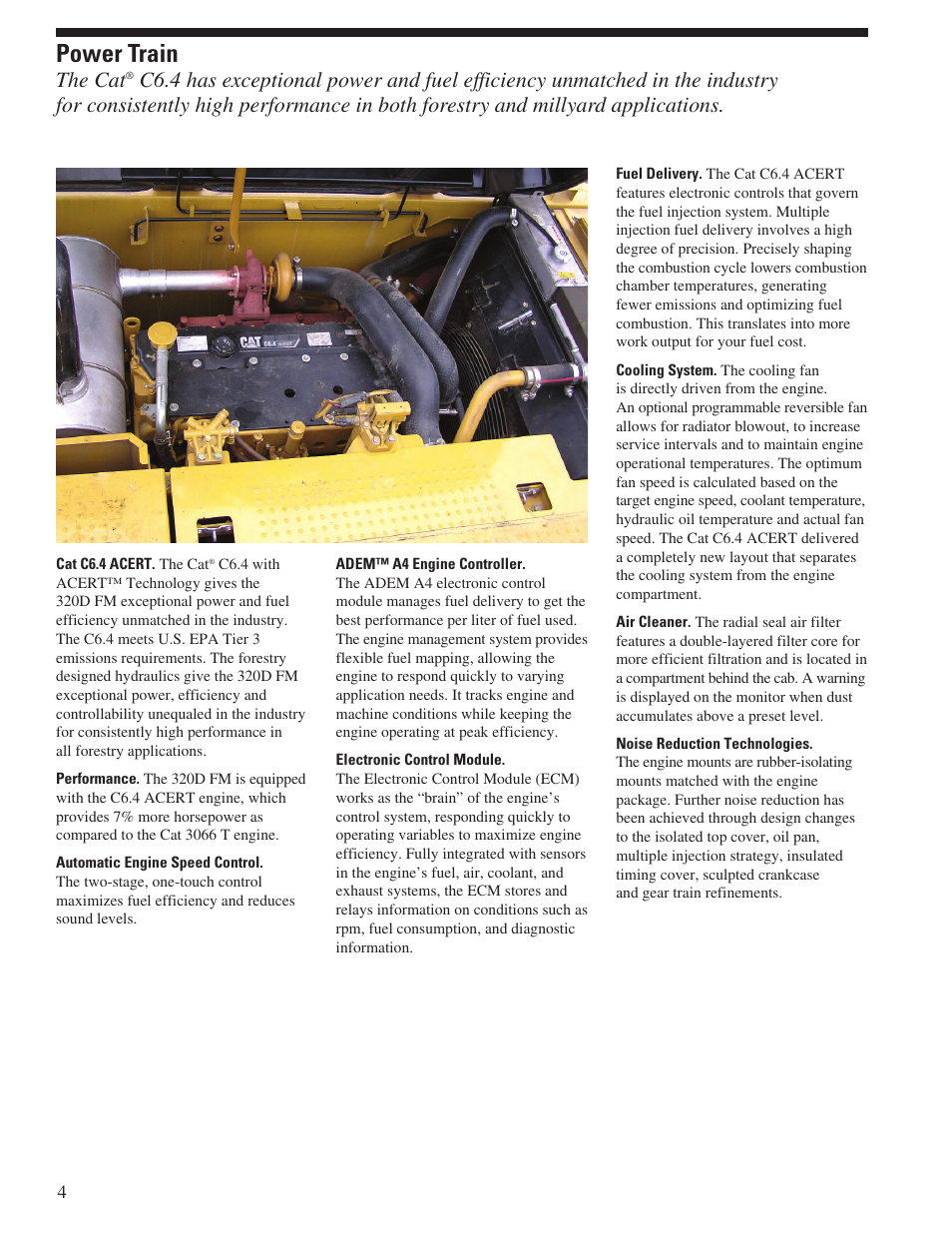 Power train, The cat | Milton CAT 320D FM User Manual | Page 4 / 20