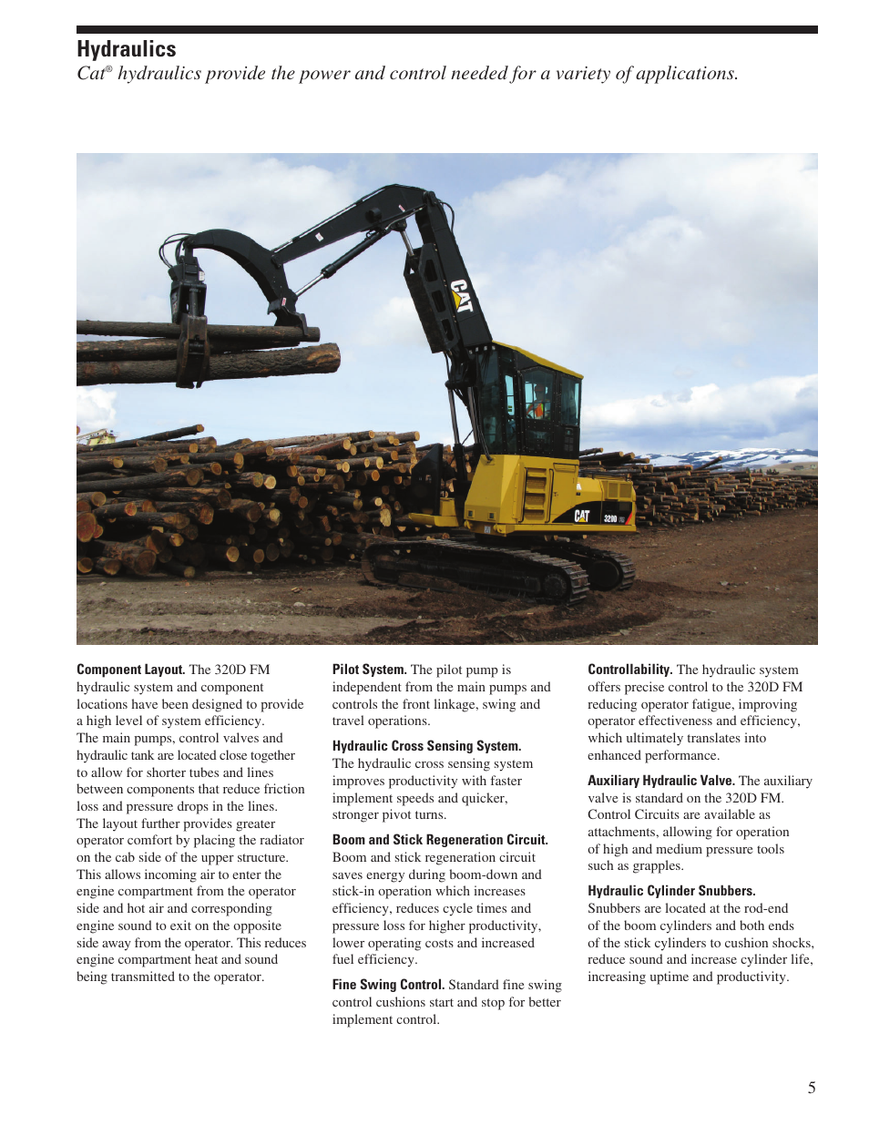Hydraulics | Milton CAT 320D FM User Manual | Page 5 / 20