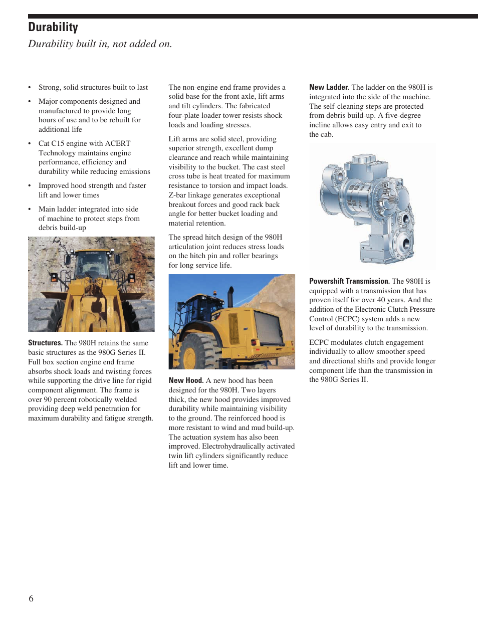 Durability, Durability built in, not added on | Milton CAT 980H User Manual | Page 6 / 28