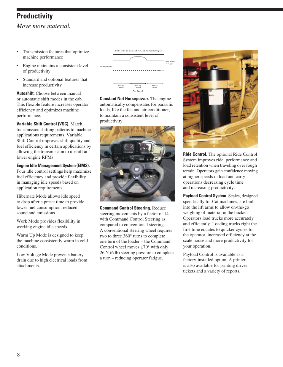 Productivity, Move more material | Milton CAT 980H User Manual | Page 8 / 28