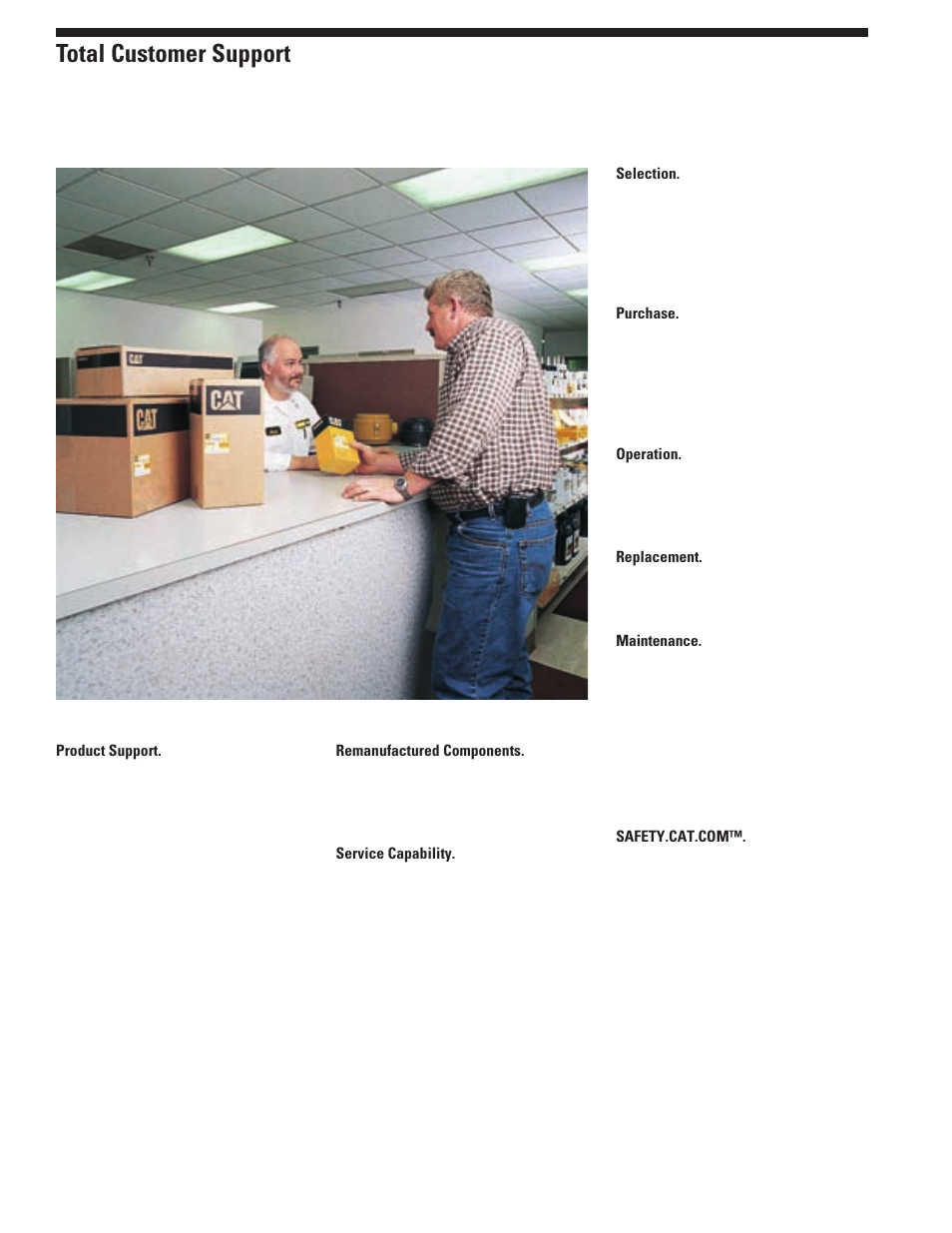 Total customer support | Milton CAT D6K User Manual | Page 14 / 20
