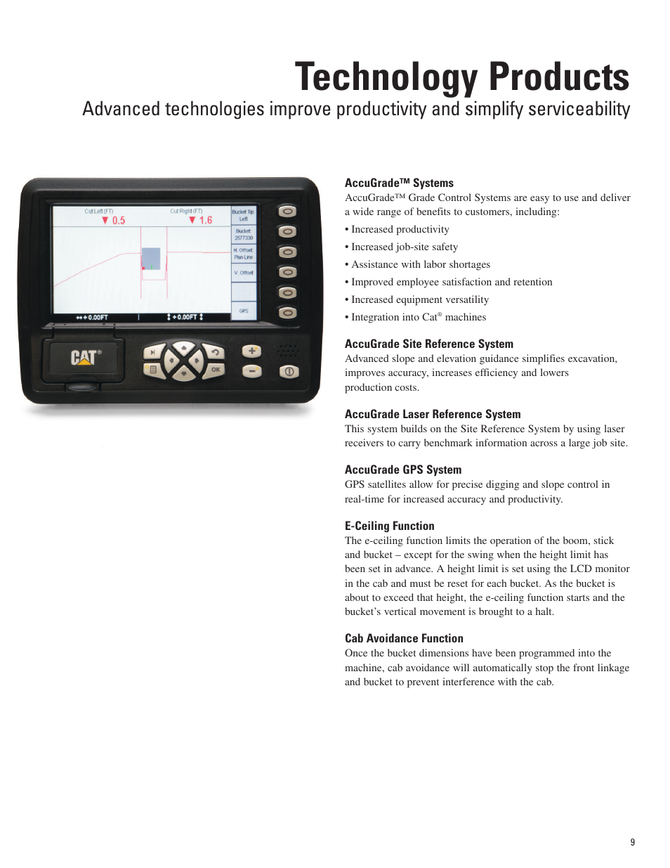 Technology products | Milton CAT 312D L User Manual | Page 9 / 24
